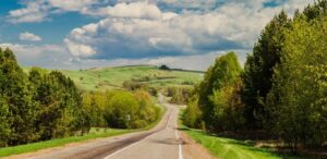 Дорога в село Красногорское